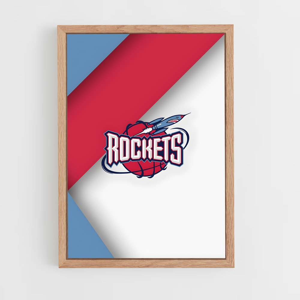 Poster Rockets Retro – affiche Basketball (vue 4)