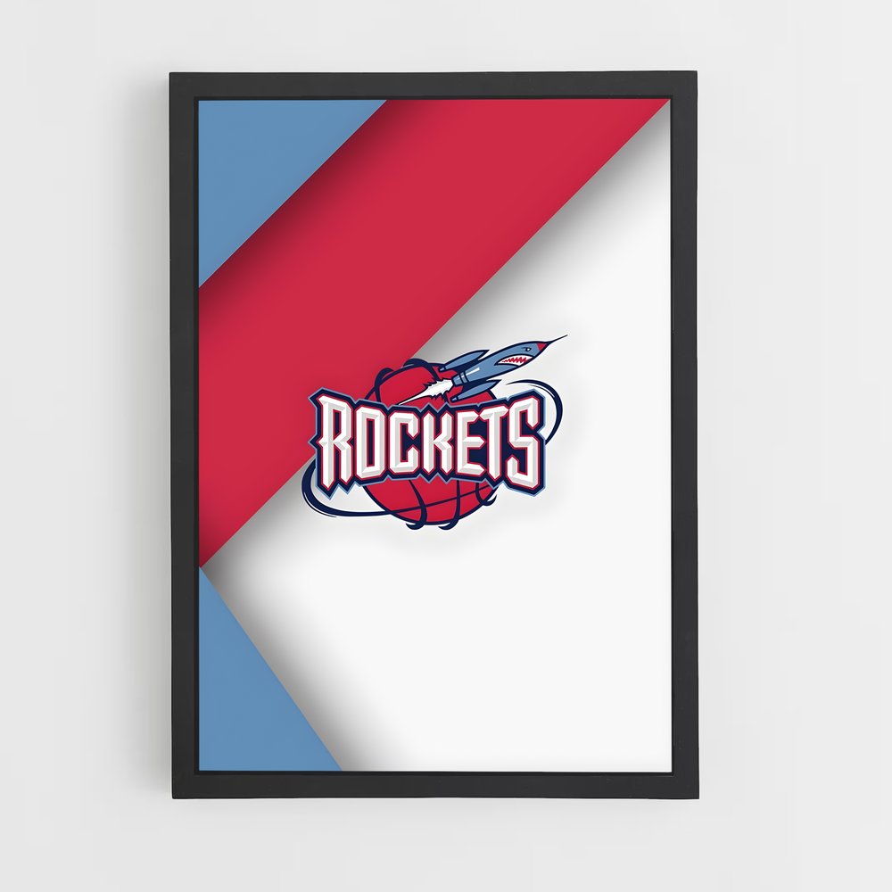 Poster Rockets Retro – affiche Basketball (vue 2)