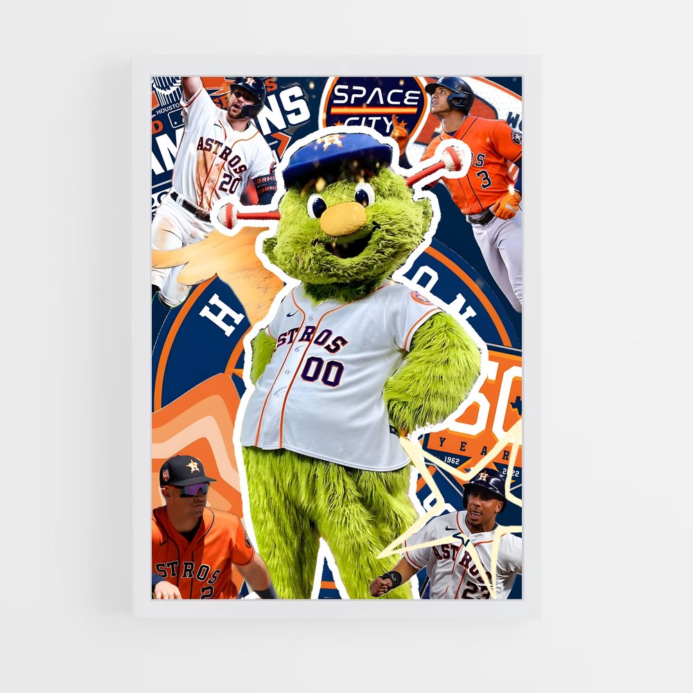 Poster Space City Astros – affiche Basketball (vue 3)