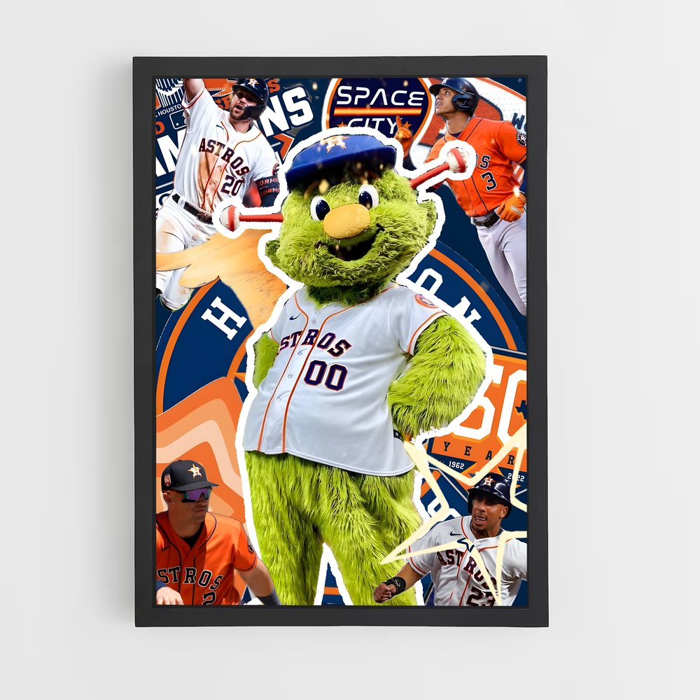Poster Space City Astros – affiche Basketball (vue 2)