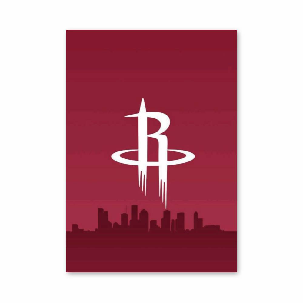 Poster Houston Skyline – affiche Basketball