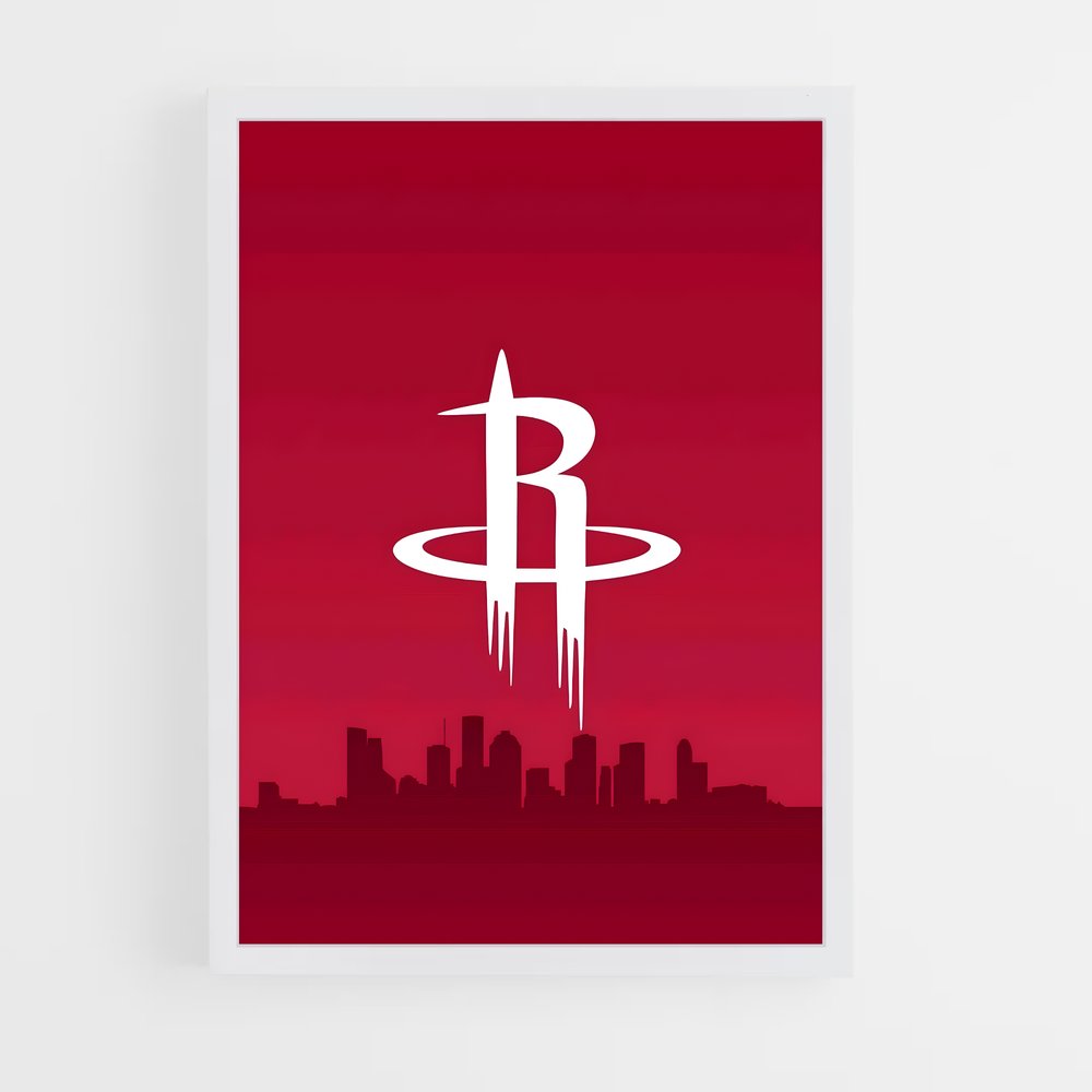 Poster Houston Skyline – affiche Basketball (vue 3)