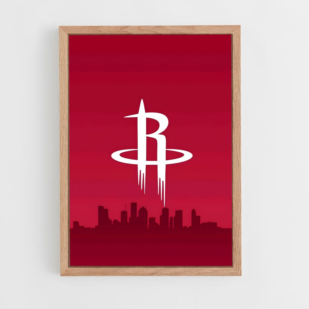 Poster Houston Skyline – affiche Basketball (vue 4)