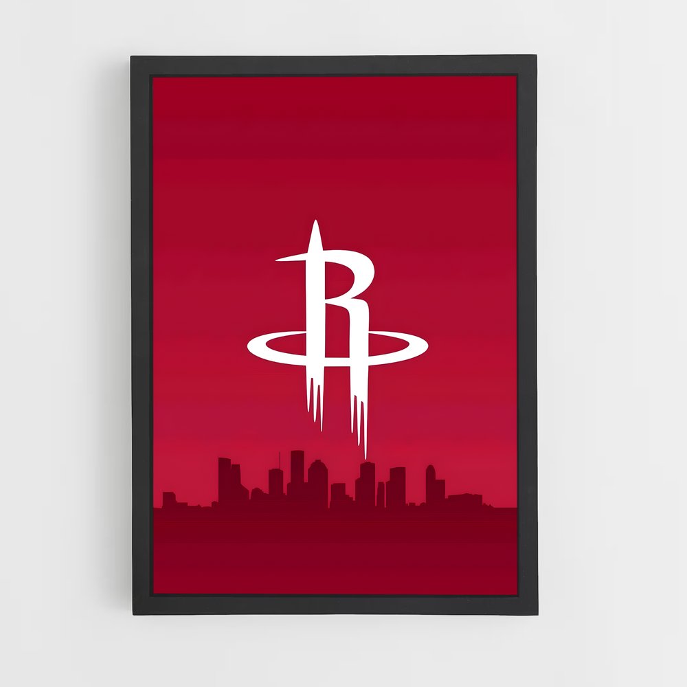 Poster Houston Skyline – affiche Basketball (vue 2)