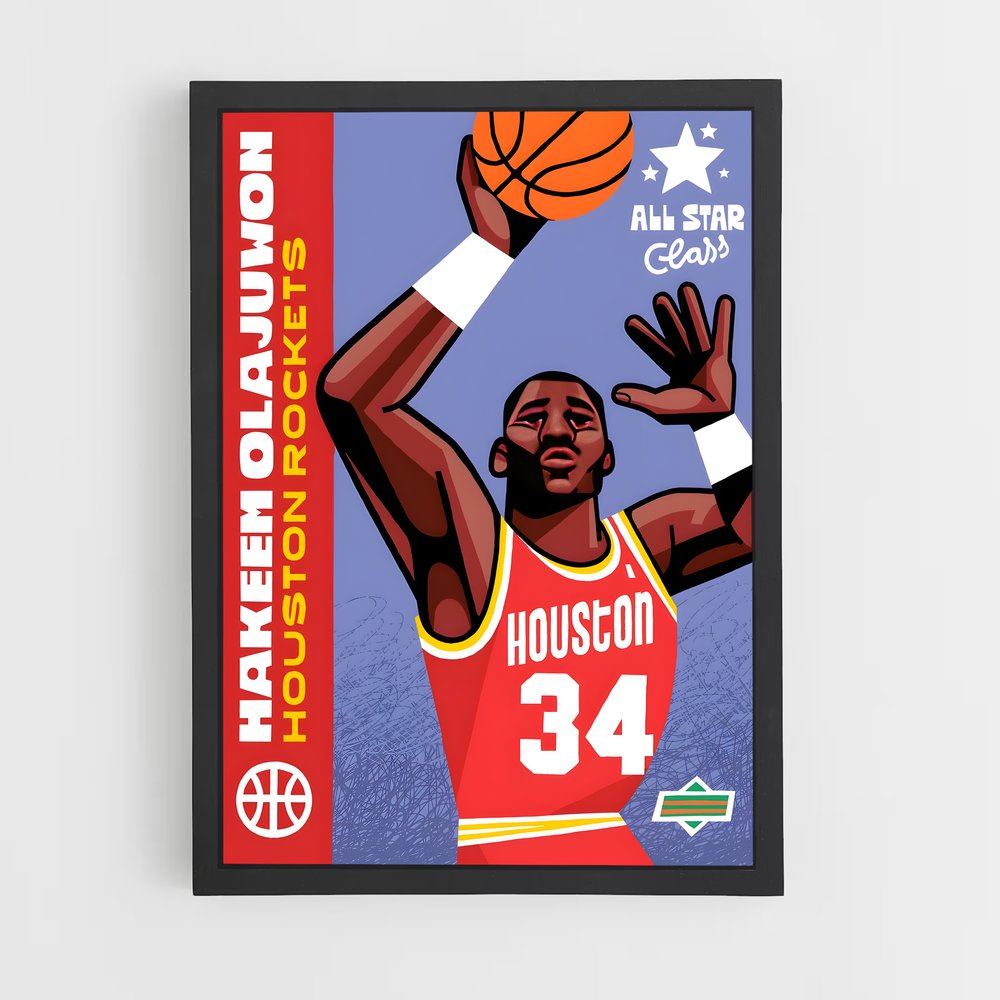 Poster All Star Rockets – affiche Basketball (vue 2)
