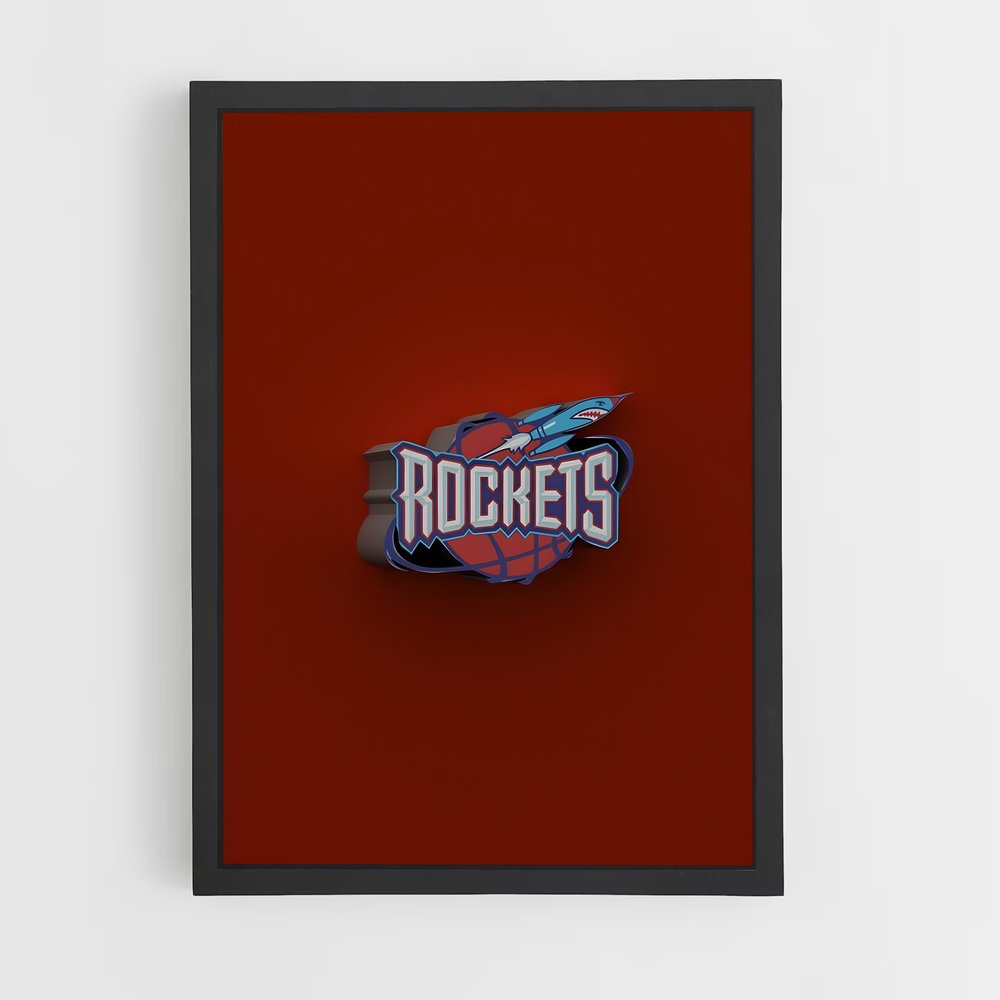 Poster Rockets Dynastie – affiche Basketball (vue 2)