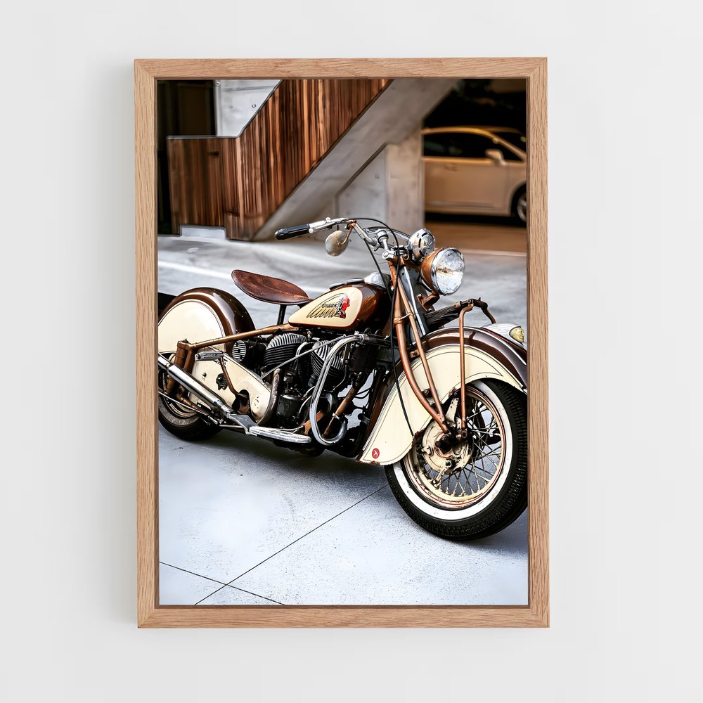 Poster Vintage Indian Motorcycle (vue 4)