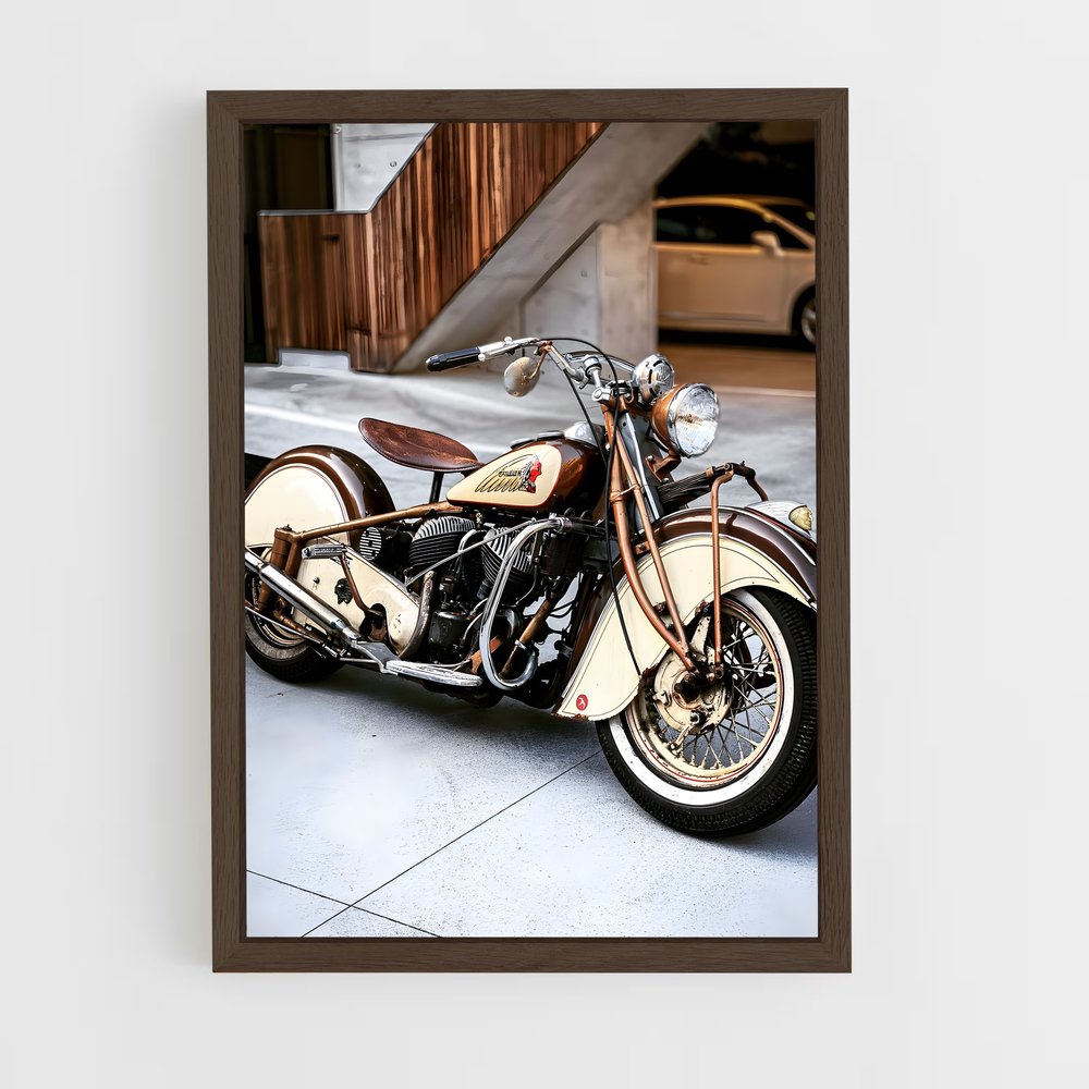 Poster Vintage Indian Motorcycle (vue 5)