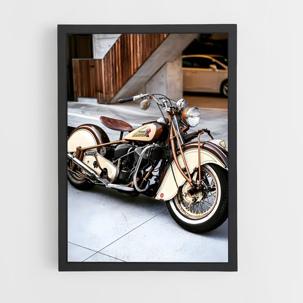 Poster Vintage Indian Motorcycle (vue 2)