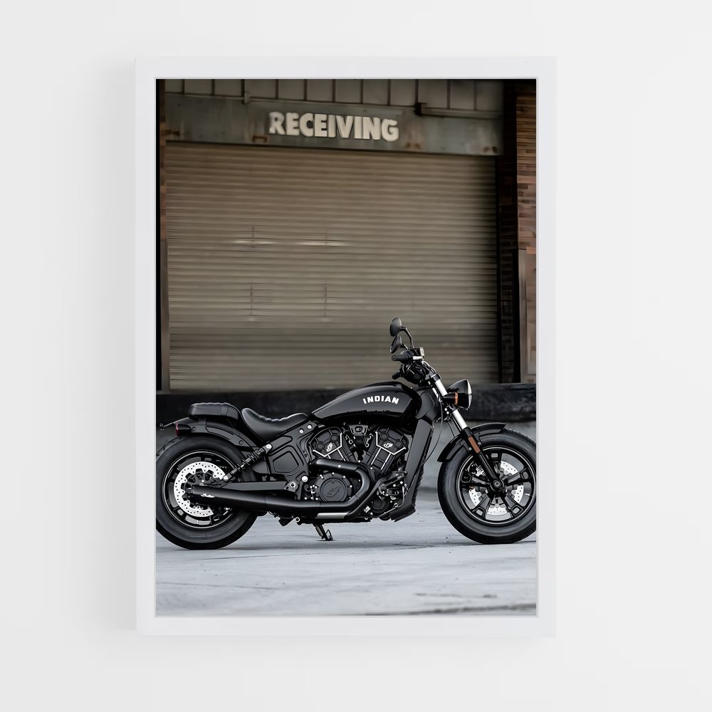 Poster Classic Black Moto – affiche Indian Motorcycle (vue 3)
