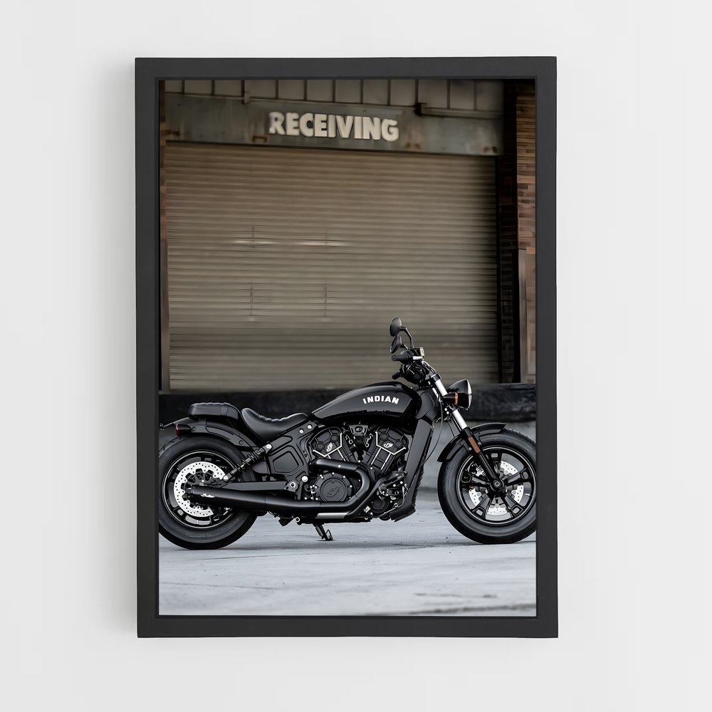 Poster Classic Black Moto – affiche Indian Motorcycle (vue 2)