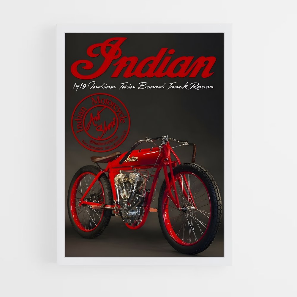Poster Indian Motorcycle Vintage (vue 3)