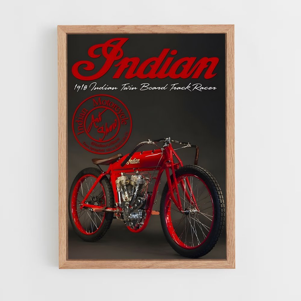 Poster Indian Motorcycle Vintage (vue 4)