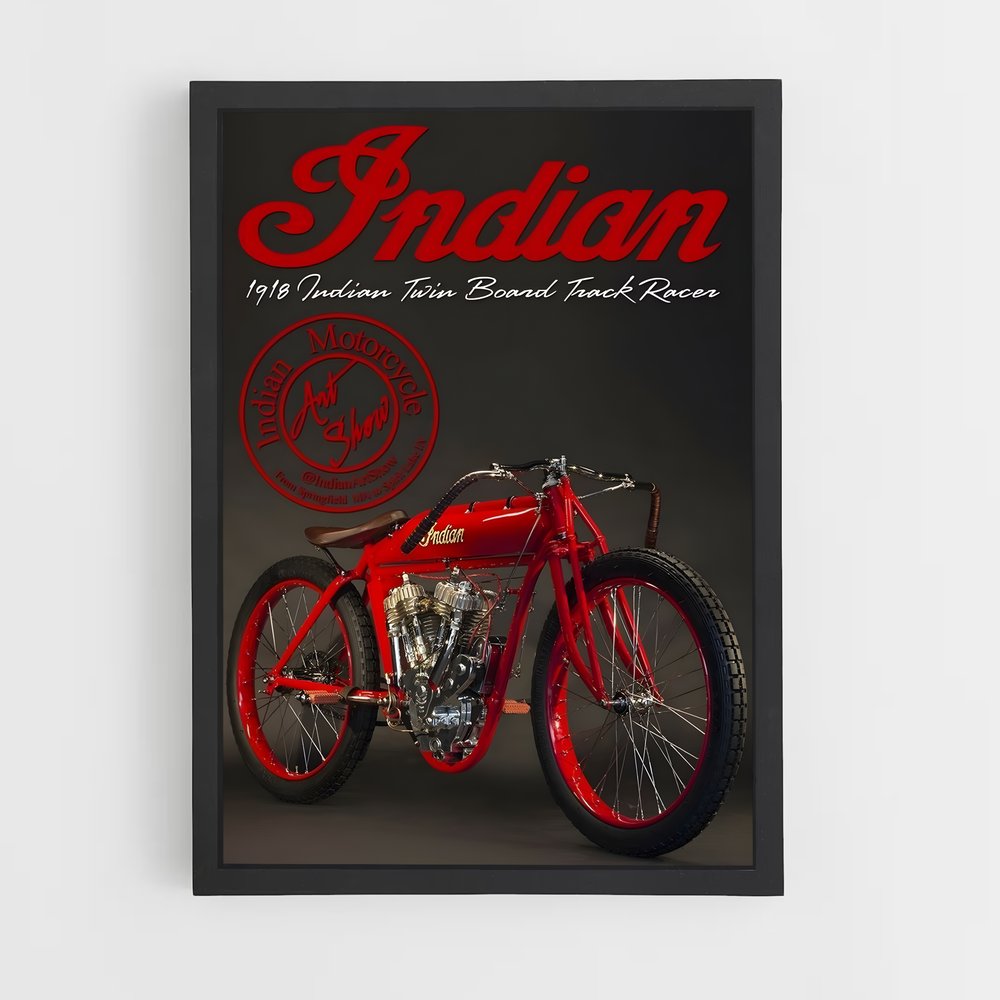 Poster Indian Motorcycle Vintage (vue 2)