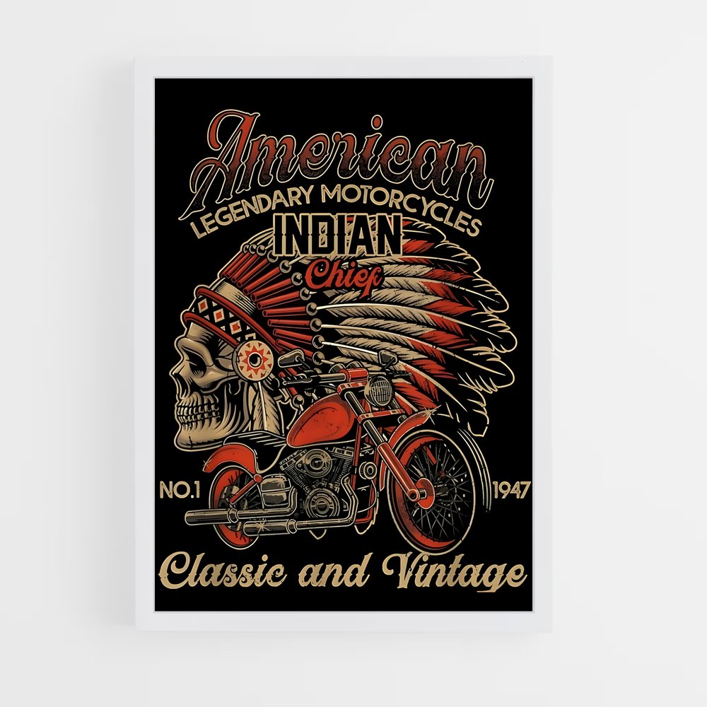 Poster Indian Chief Classic Vintage – affiche Indian Motorcycle (vue 3)