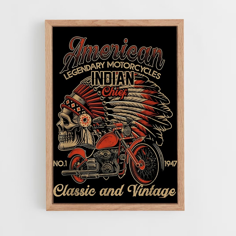 Poster Indian Chief Classic Vintage – affiche Indian Motorcycle (vue 4)