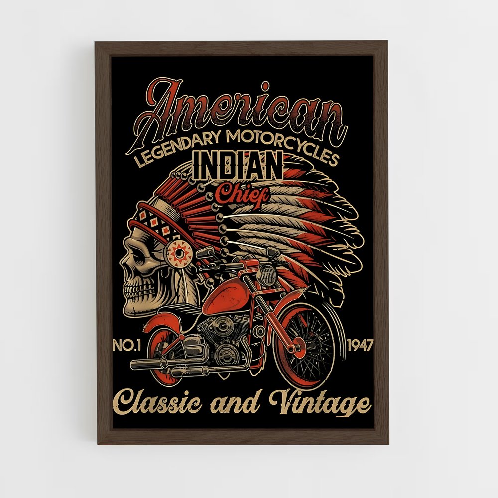 Poster Indian Chief Classic Vintage – affiche Indian Motorcycle (vue 5)