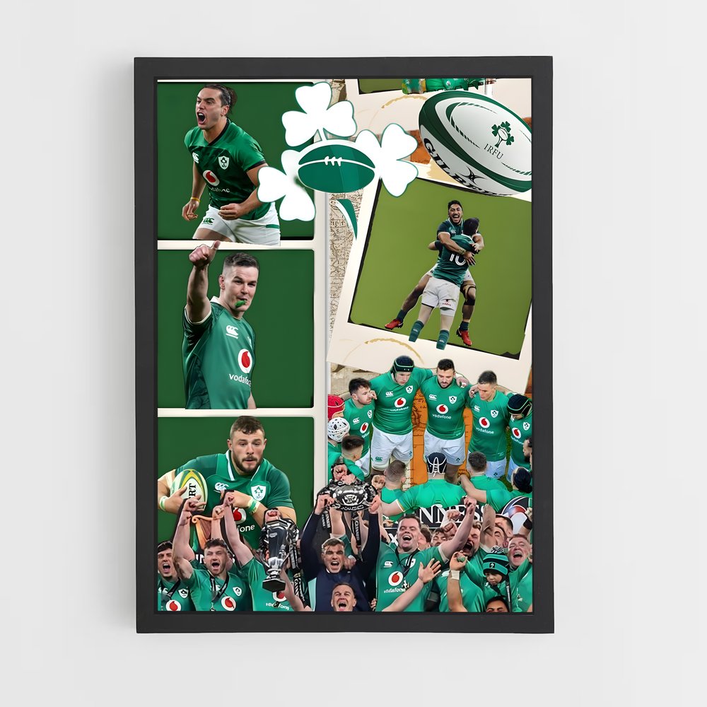 Poster Équipe d'Irlande Rugby (vue 2)