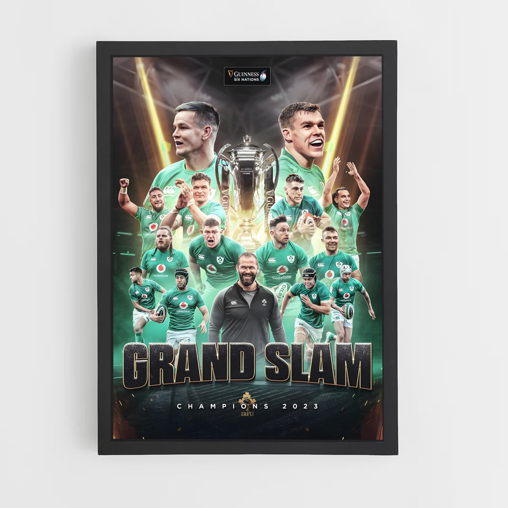 Poster Grand Slam Champions 2023 – affiche Rugby (vue 2)