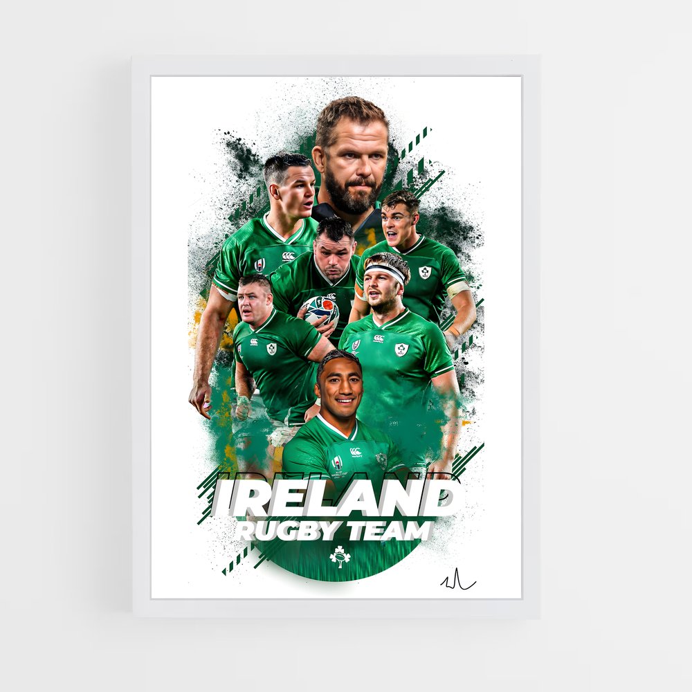 Poster Équipe de Rugby d'Irlande (vue 3)