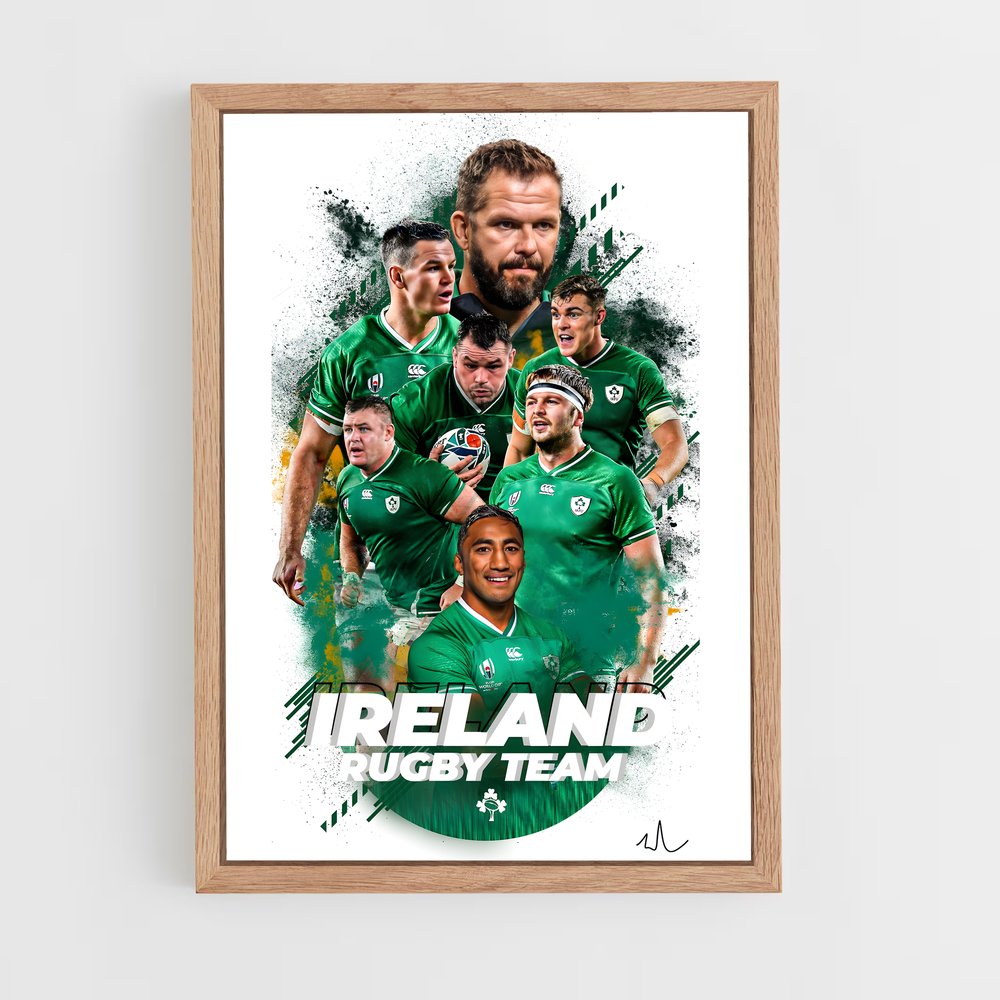 Poster Équipe de Rugby d'Irlande (vue 4)