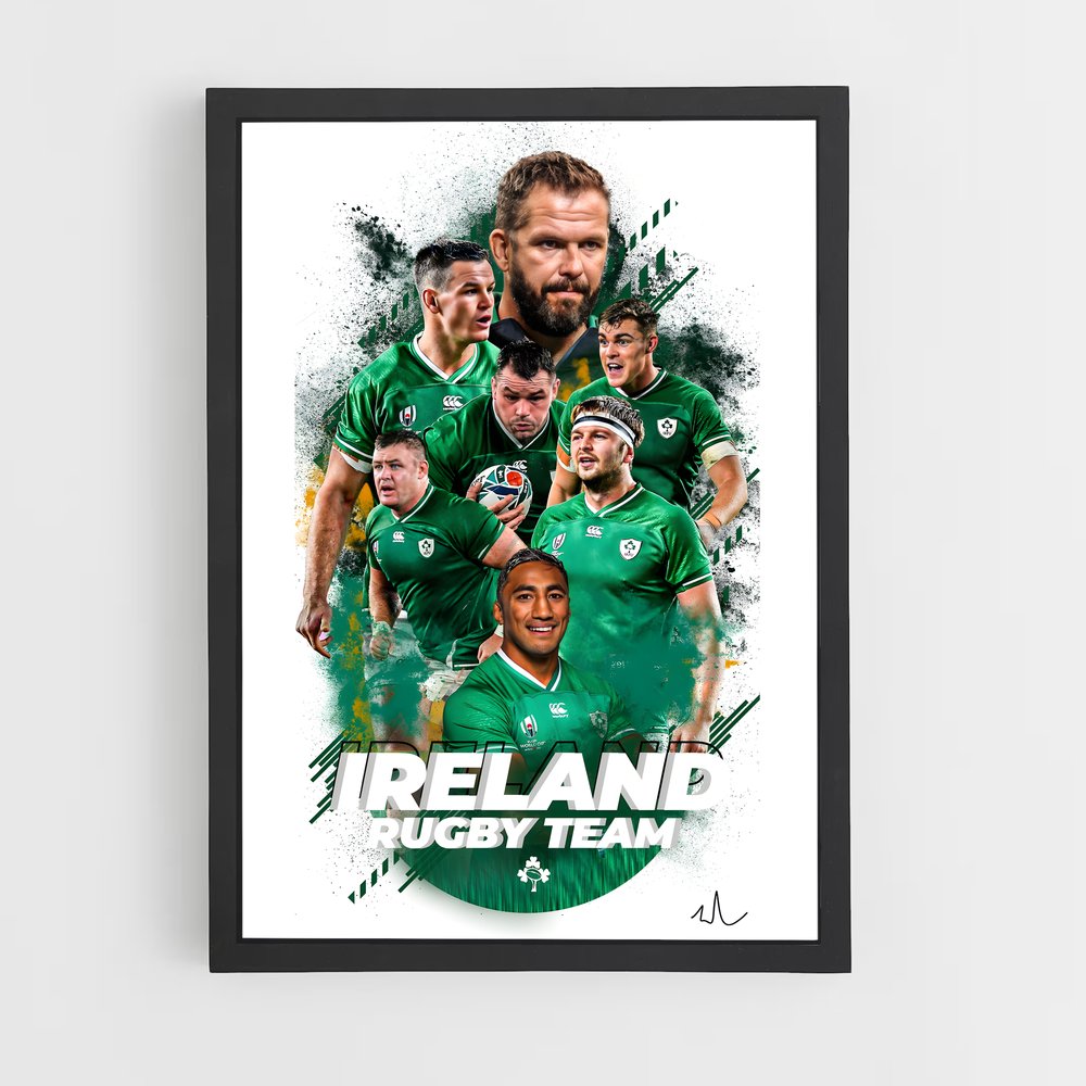 Poster Équipe de Rugby d'Irlande (vue 2)