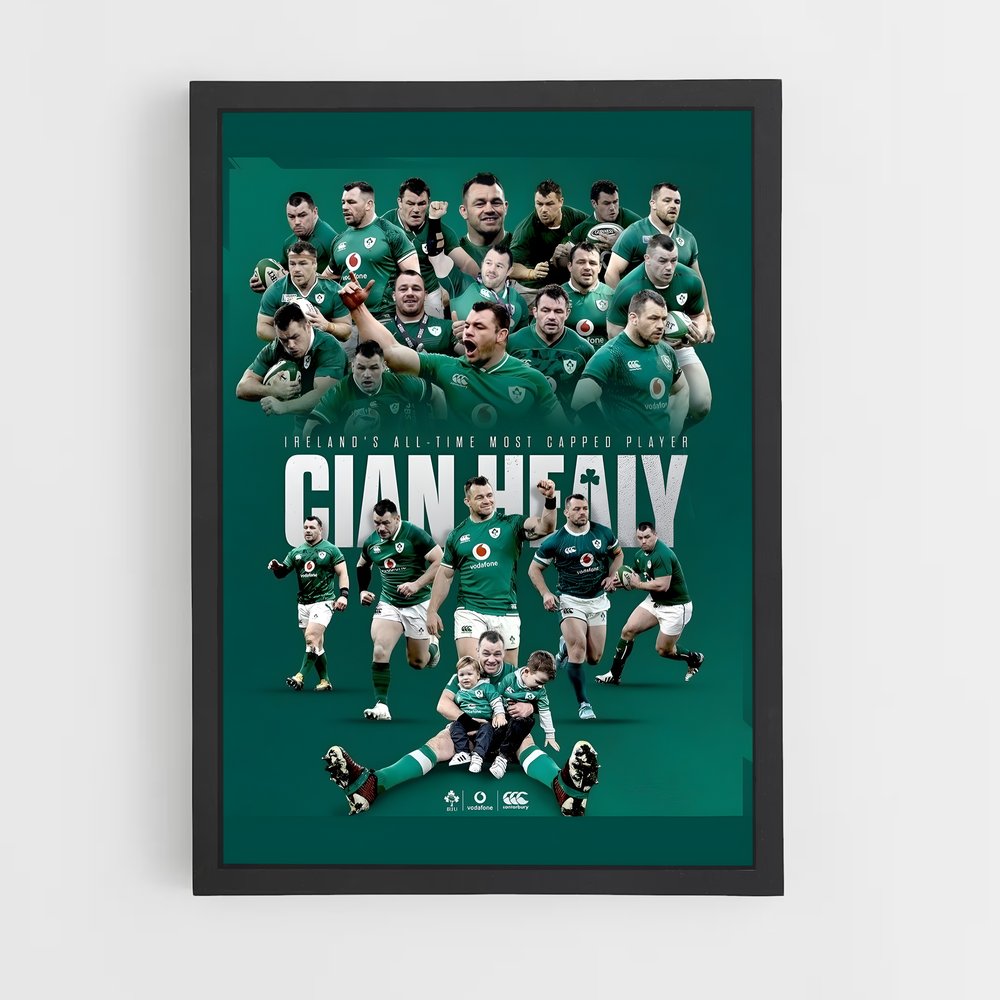 Poster Héros du Rugby Irlandais (vue 2)