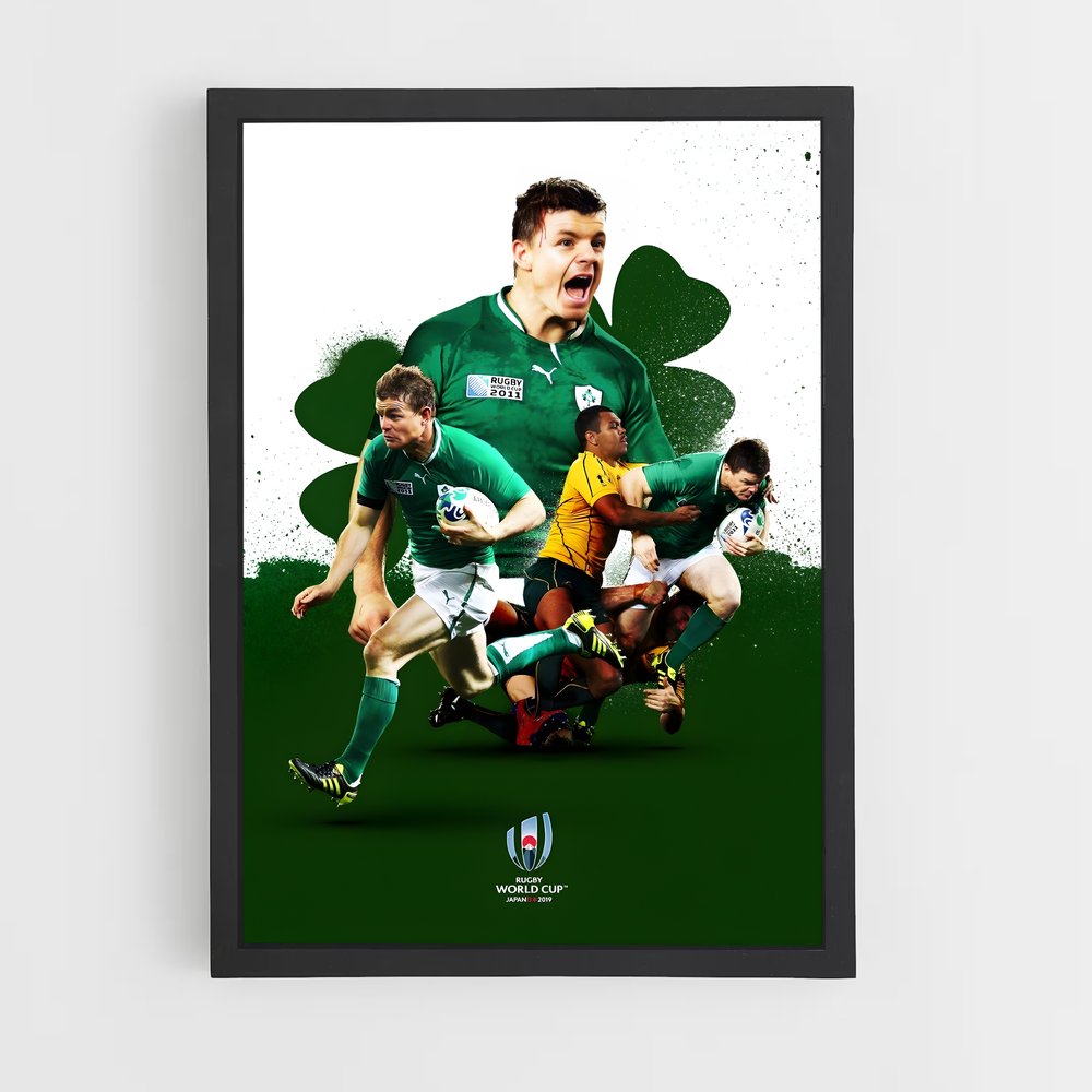 Poster Rugby Irlandais Passion (vue 2)