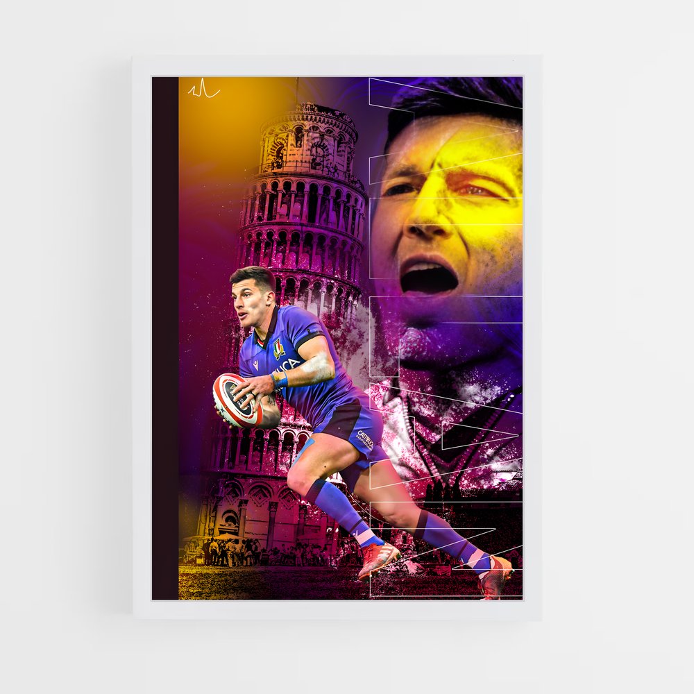 Poster Triomphe Italien – affiche Rugby (vue 3)