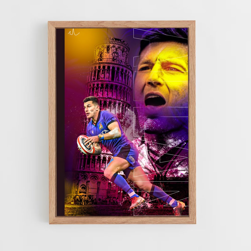 Poster Triomphe Italien – affiche Rugby (vue 4)