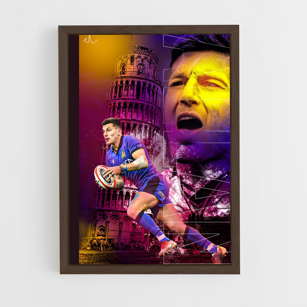 Poster Triomphe Italien – affiche Rugby (vue 5)