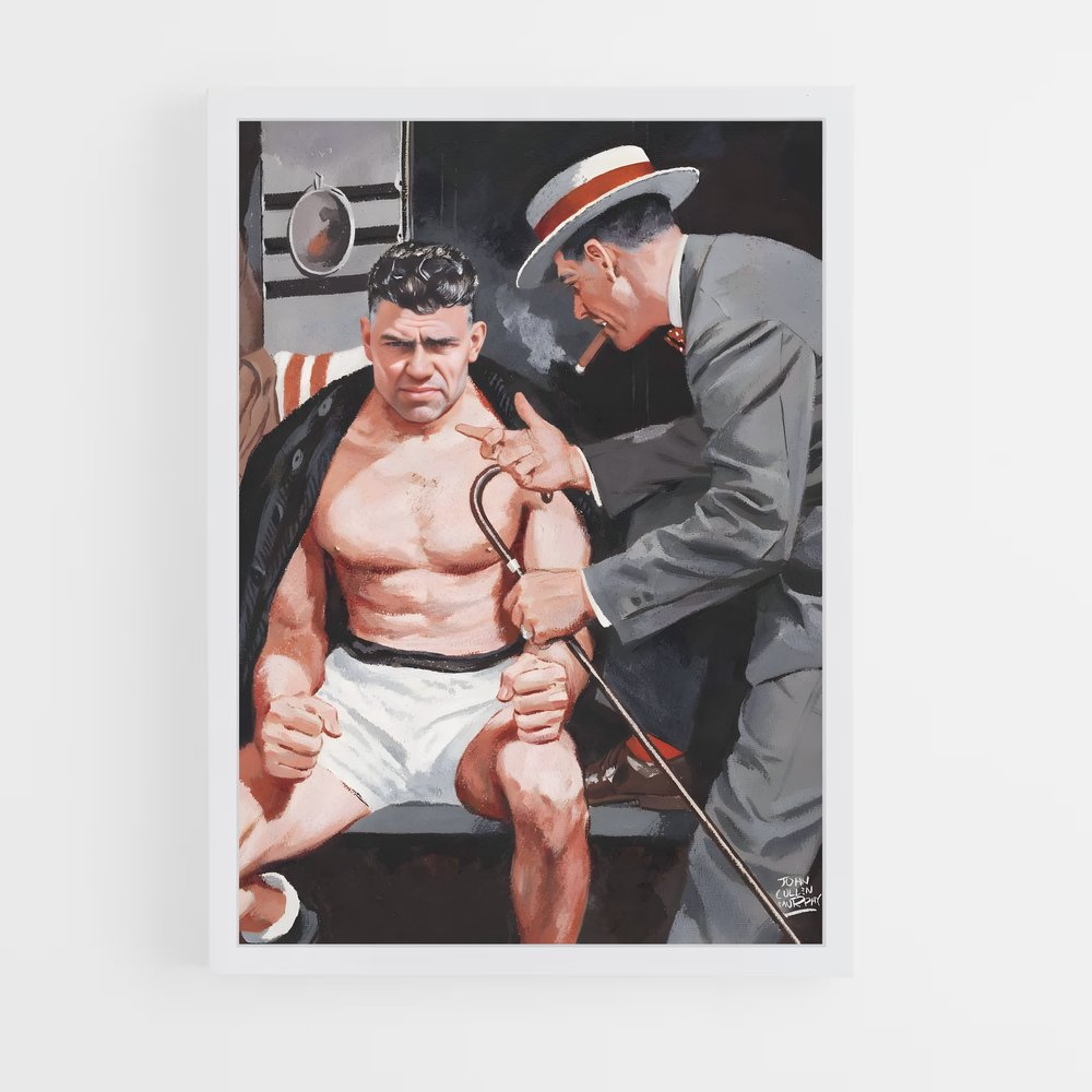Poster Jack Dempsey Muscle – affiche Boxe (vue 3)