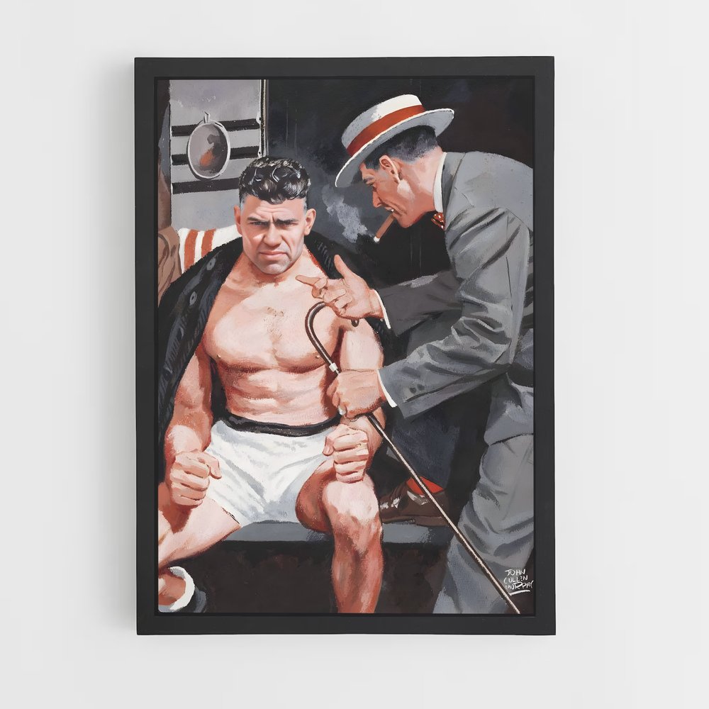Poster Jack Dempsey Muscle – affiche Boxe (vue 2)