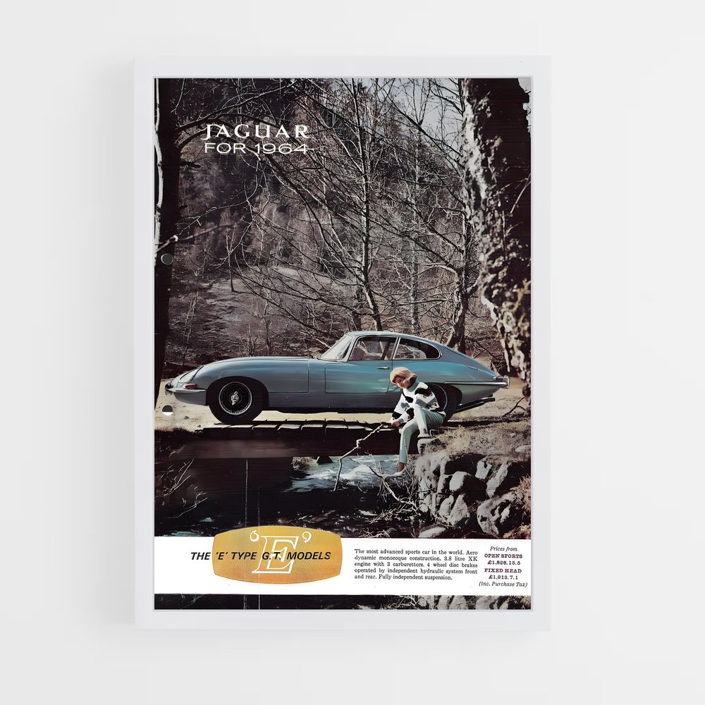 Poster Jaguar Évasion Vintage (vue 3)
