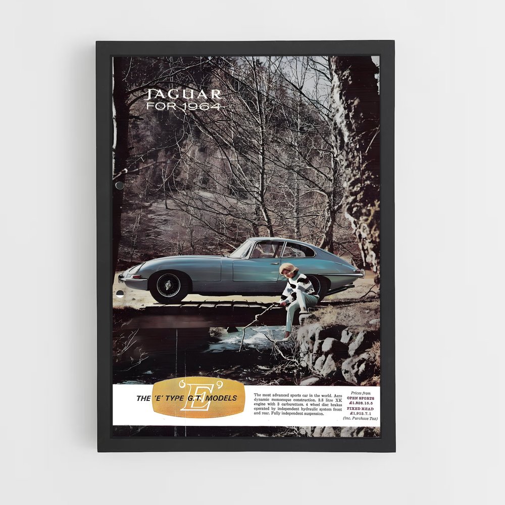 Poster Jaguar Évasion Vintage (vue 2)