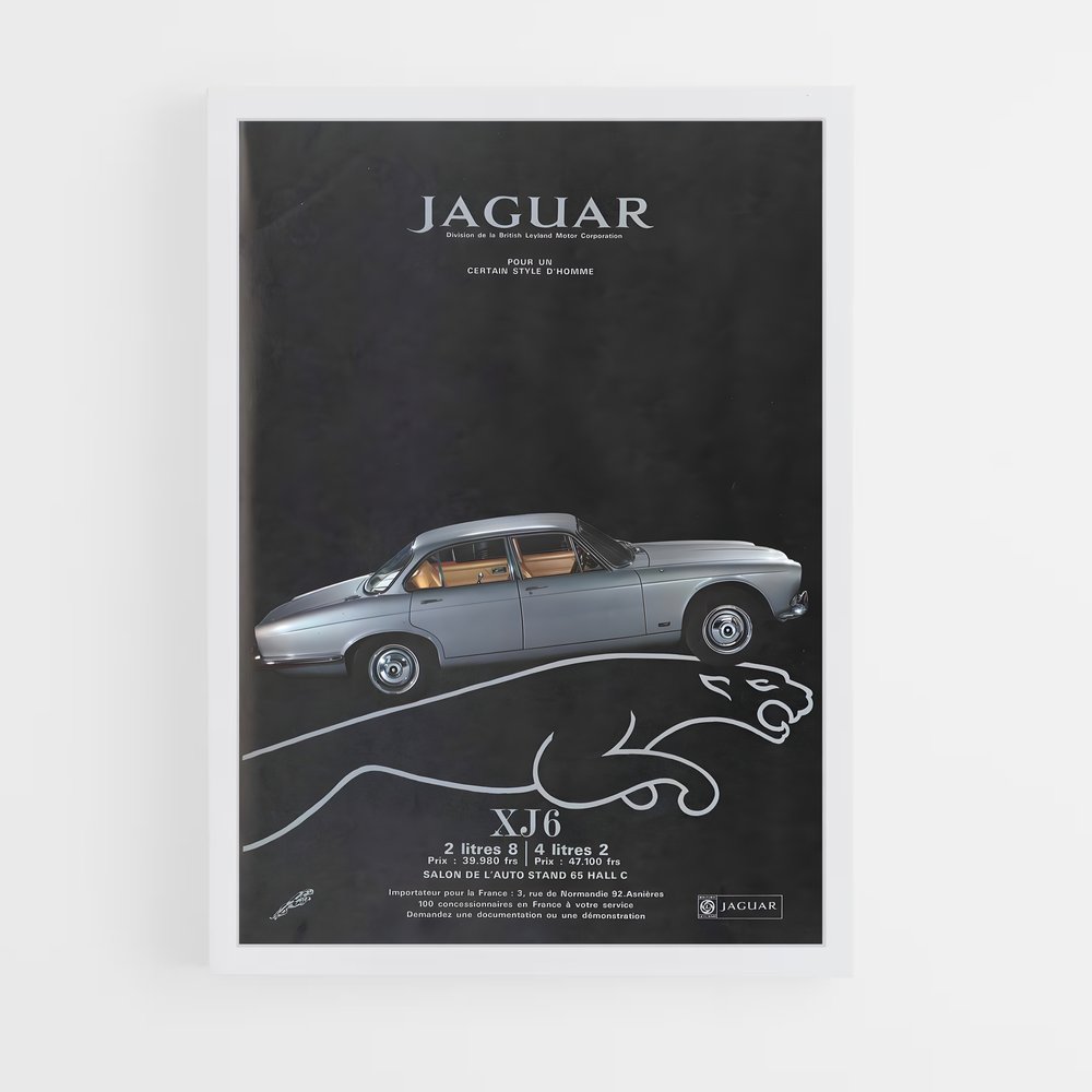 Poster Jaguar XJ6 Classic (vue 3)