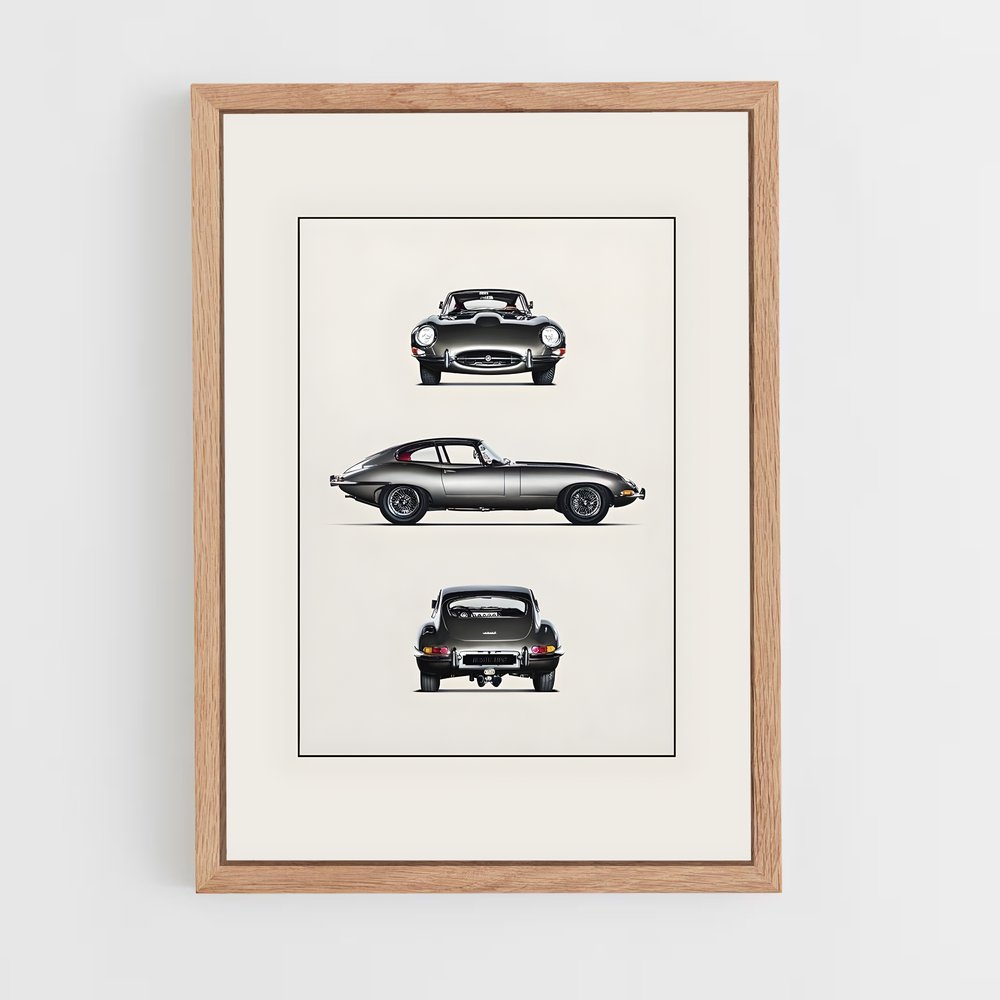 Poster Jaguar E-Type (vue 4)