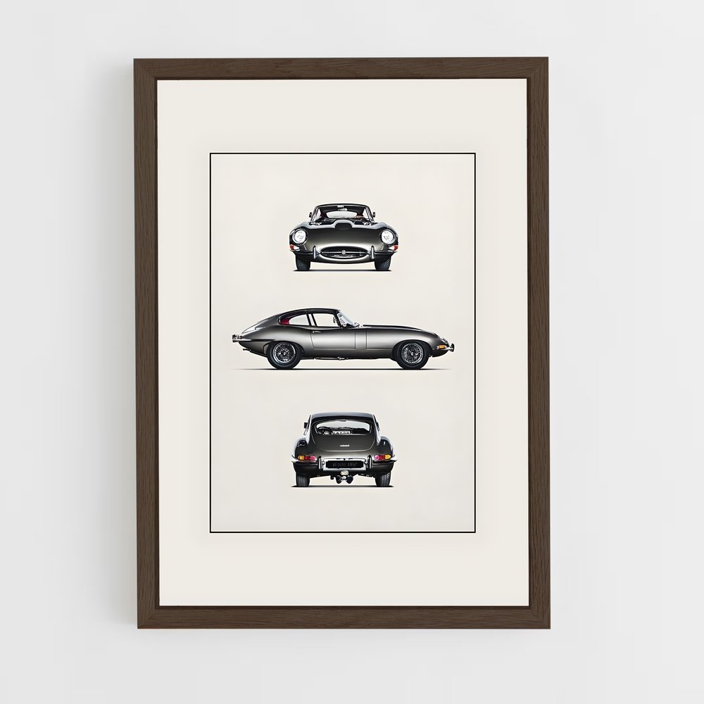 Poster Jaguar E-Type (vue 5)