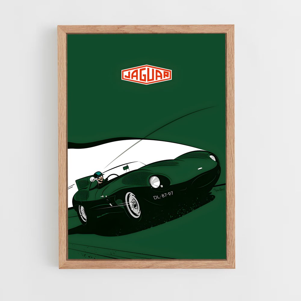 Poster Voiture Classique Jaguar (vue 4)