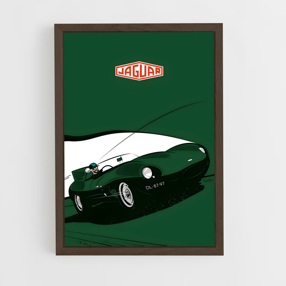 Poster Voiture Classique Jaguar (vue 5)