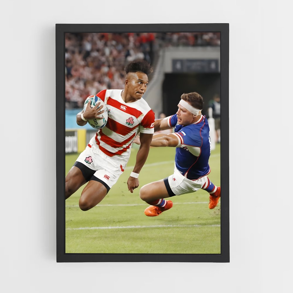 Poster Rugby Japonais Action (vue 2)