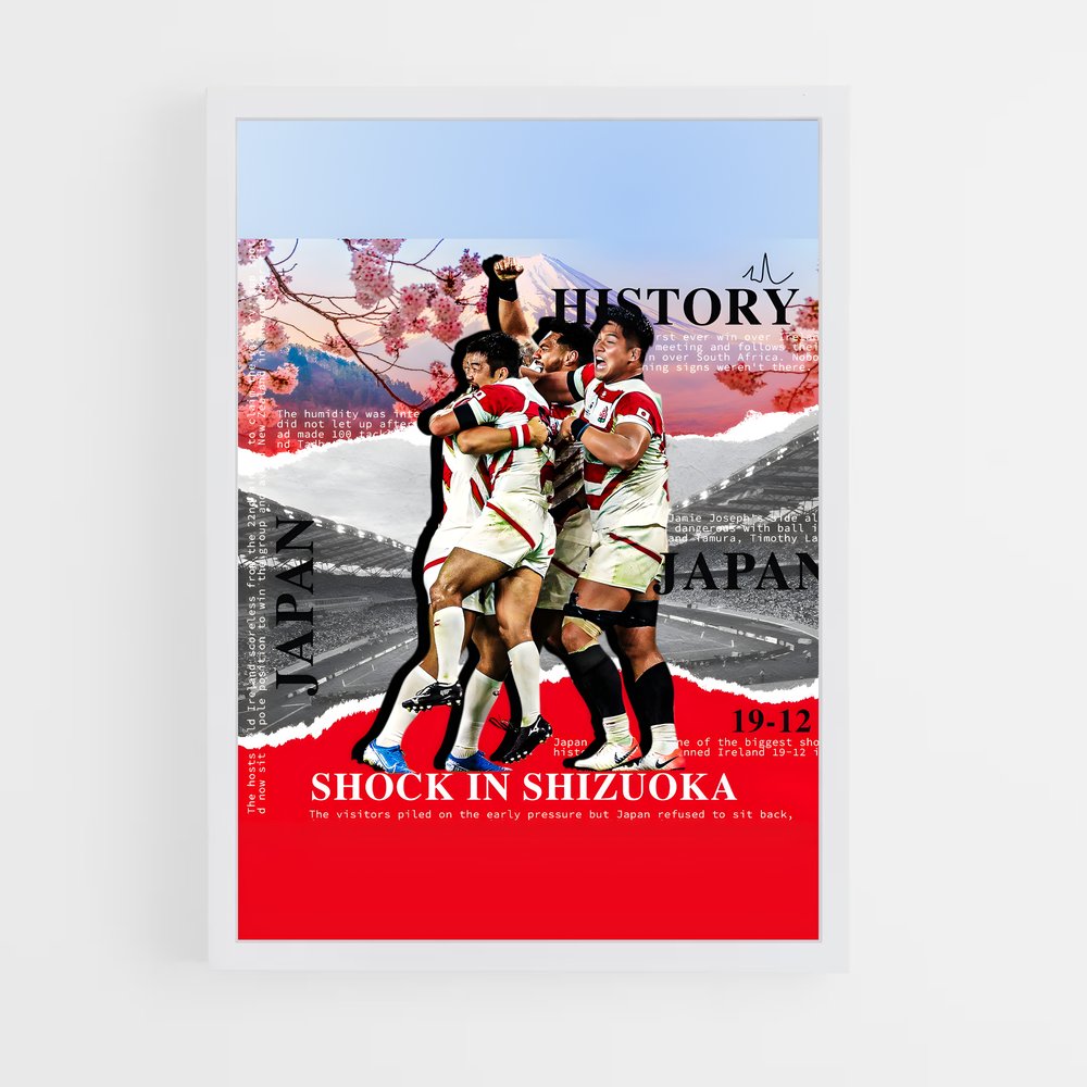 Poster Victoire à Shizuoka – affiche Rugby (vue 3)