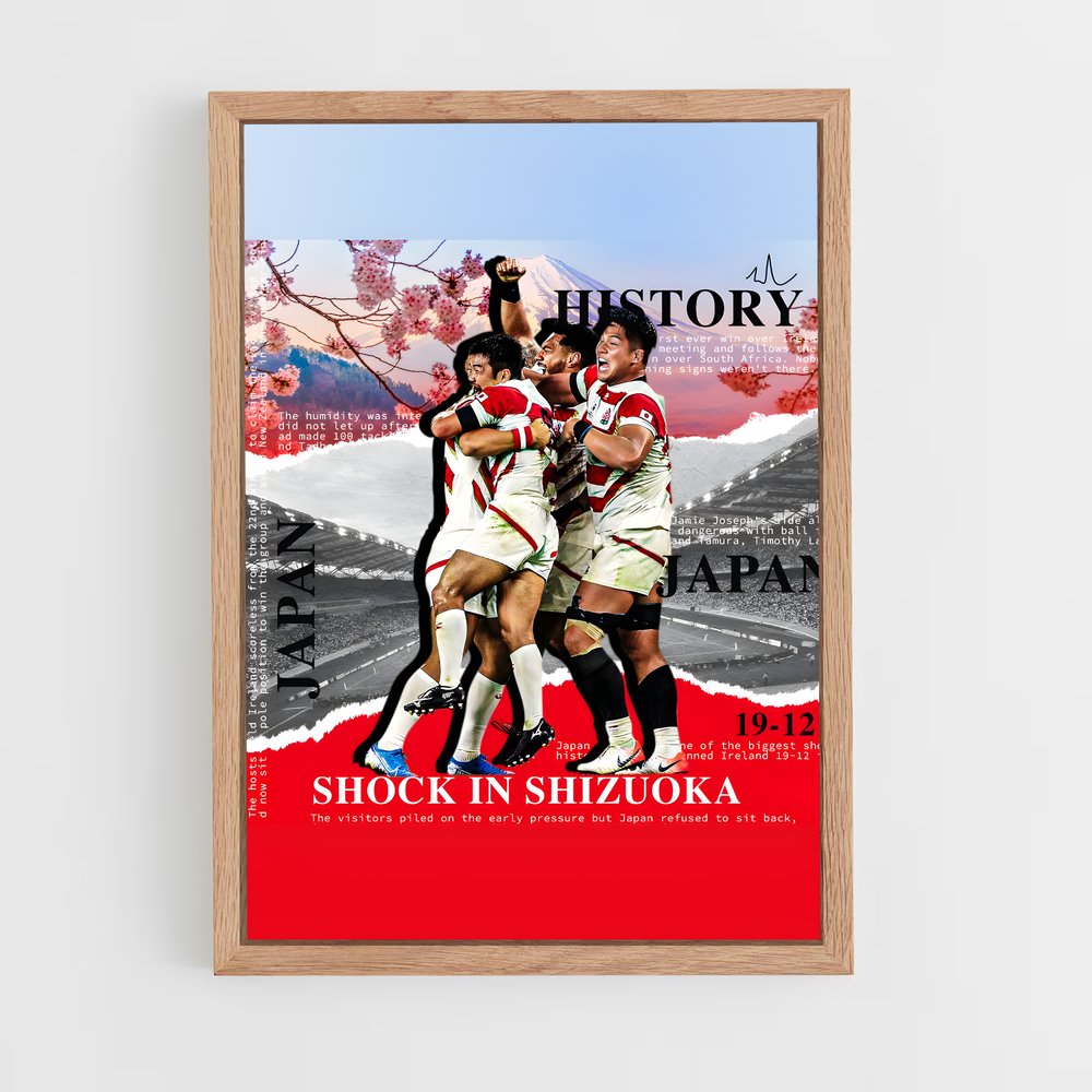 Poster Victoire à Shizuoka – affiche Rugby (vue 4)
