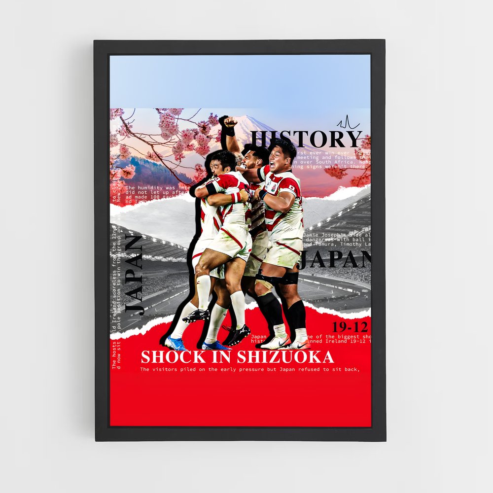 Poster Victoire à Shizuoka – affiche Rugby (vue 2)