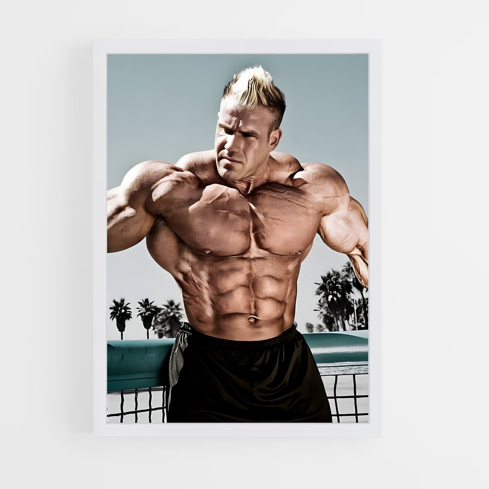 Poster Bodybuilder Beach – affiche Musculation (vue 3)