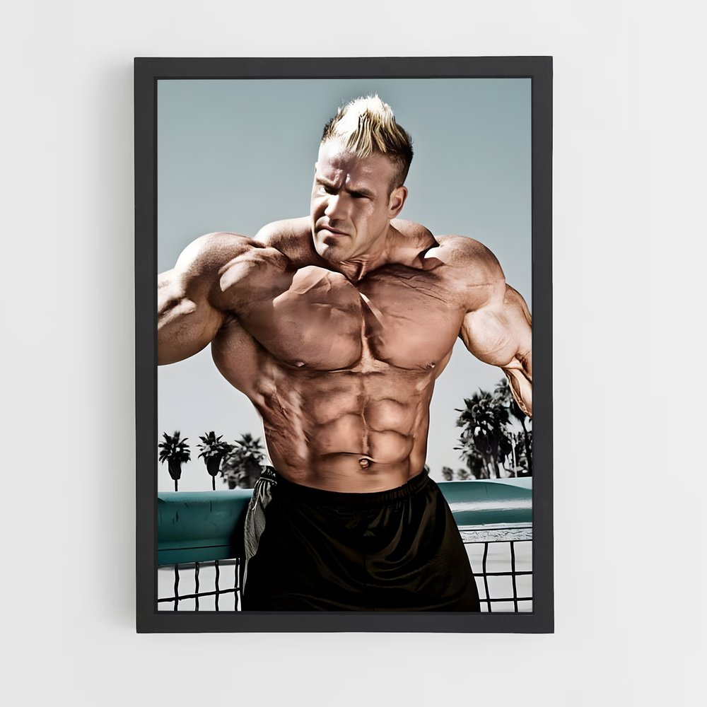 Poster Bodybuilder Beach – affiche Musculation (vue 2)