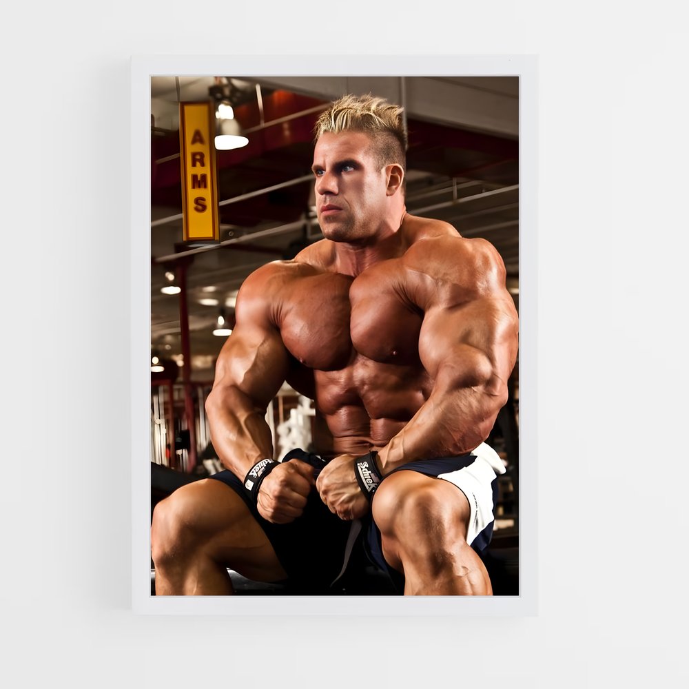 Poster Puissance et Détermination – affiche Musculation (vue 3)