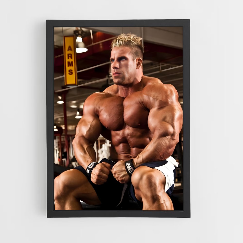 Poster Puissance et Détermination – affiche Musculation (vue 2)