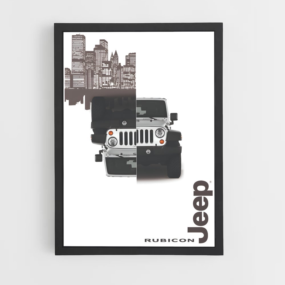 Poster Dualité Urbaine Rubicon – affiche Jeep (vue 2)