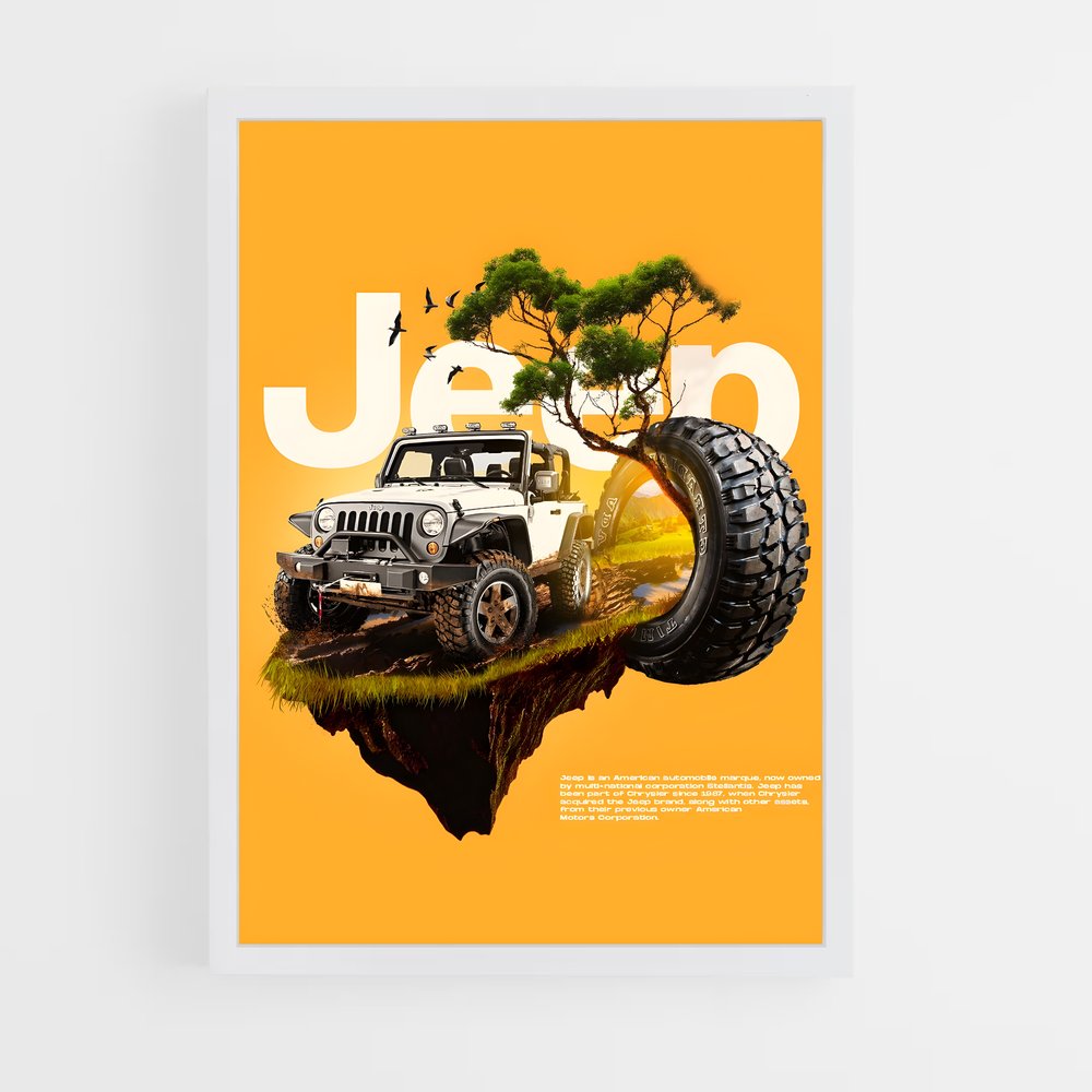Poster Liberté Roues en l'Air – affiche Jeep (vue 3)